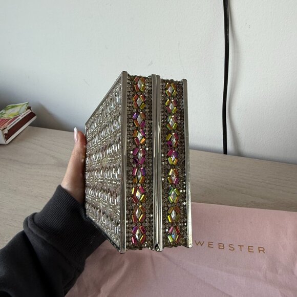 Sophia Webster Clara Clutch Box Bag Crystal Embellished - Picture 8 of 14